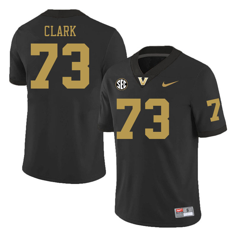 Vanderbilt Commodores #73 Charlie Clark College Football Jerseys 2024 Uniforms Stitched-Black